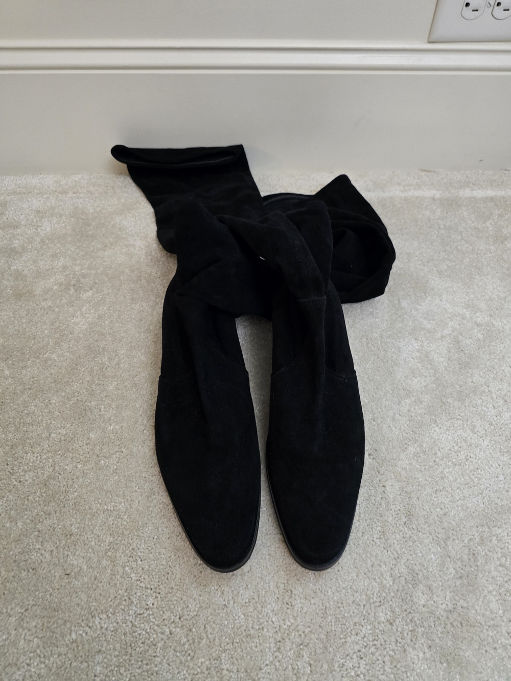 PARALLELE Black Over-the-Knee Suede Women's Boots